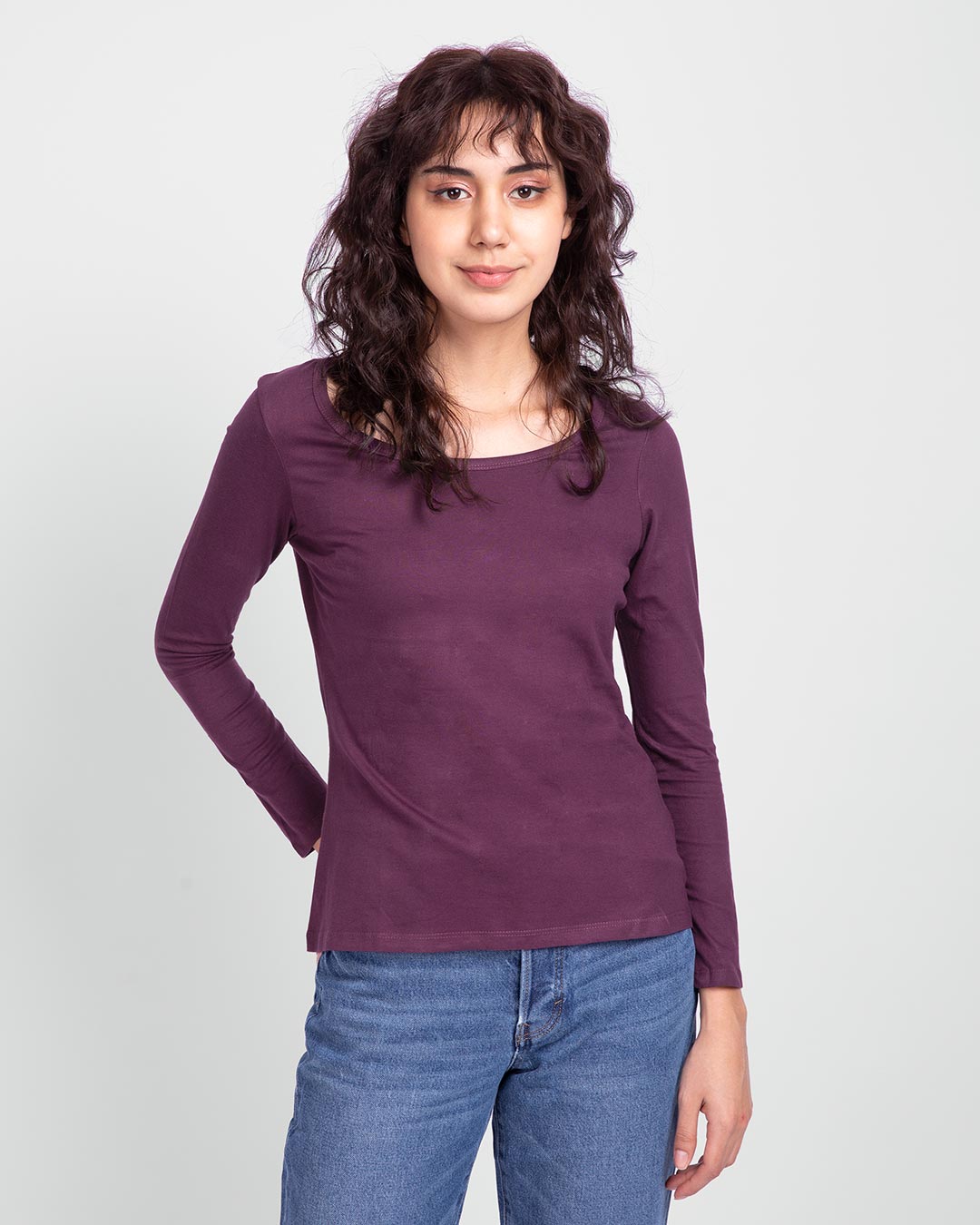 plain purple t shirt womens