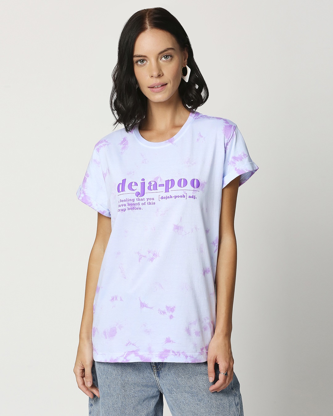Shop Deja-Poo Women's Boyfriend T-Shirt-Back