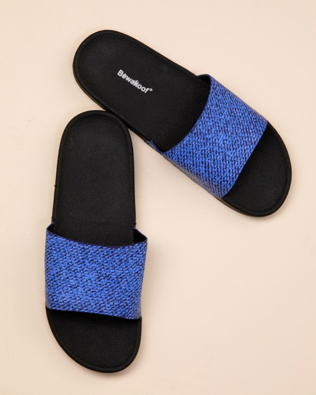 Buy Denim Plain Sliders For Men Online India @ Bewakoof.com