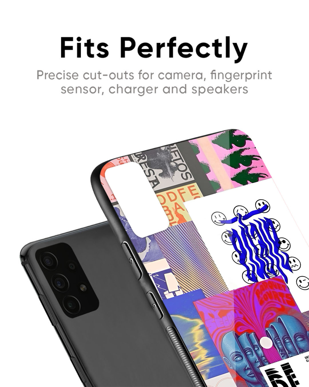 Shop Designs Moves Premium Glass Case for Oppo Reno11 5G(Shock Proof, Scratch Resistant)-Back