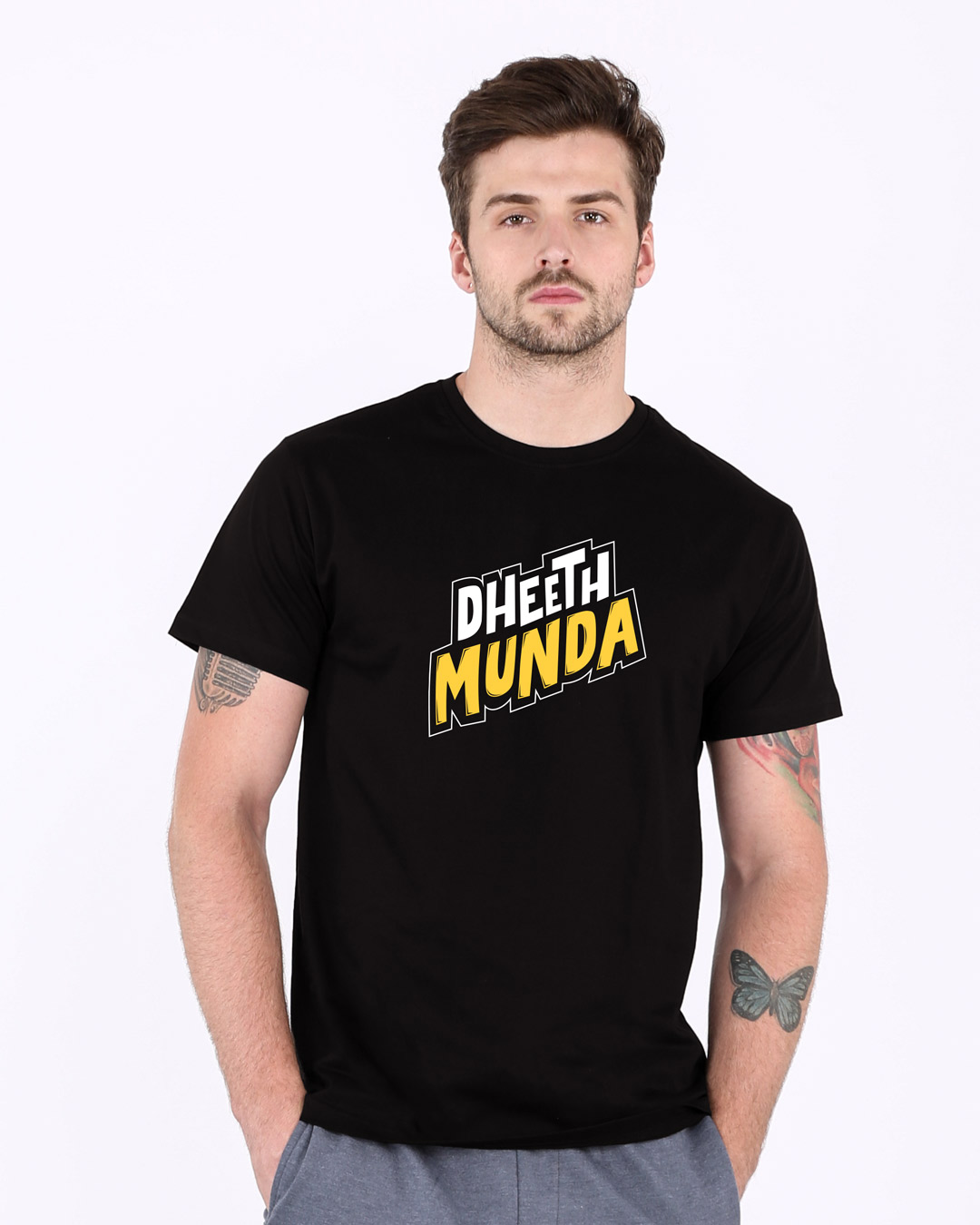 Shop Dheeth Munda Half Sleeve T-Shirt-Back