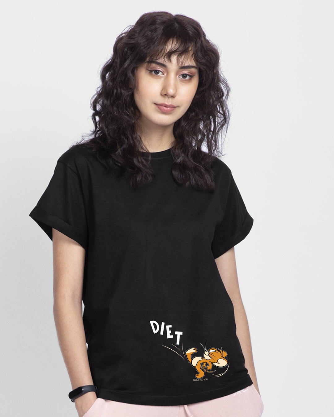 

Diet Kick Jerry Boyfriend T-Shirts (TJL) Black Women' Printed Boyfriend T-Shirts Bewakoof.com