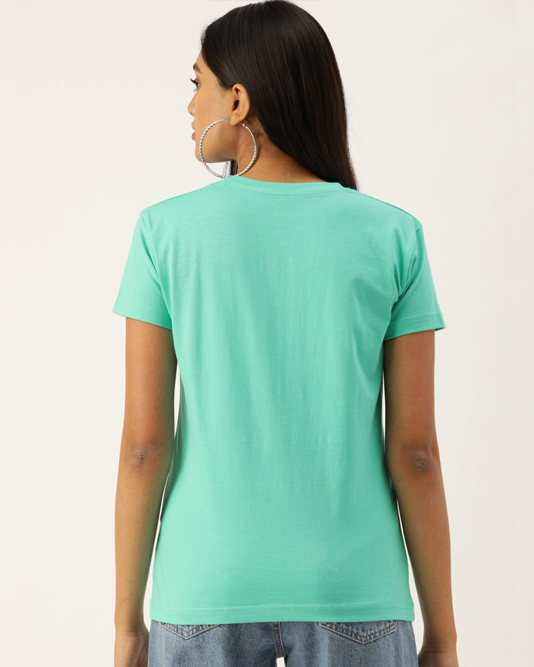 Shop Green Typographic T Shirt-Back