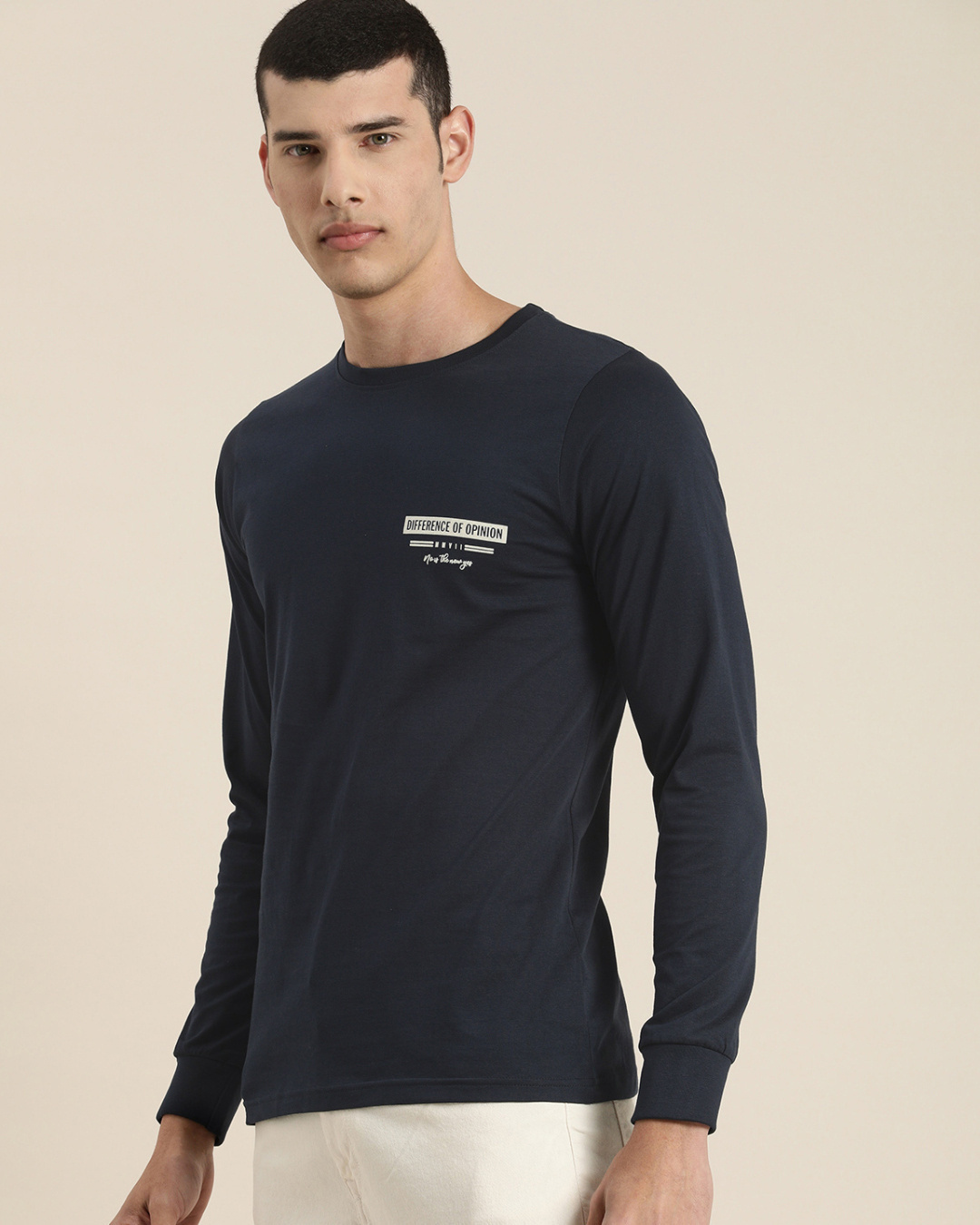 Shop Men's Navy Blue Graphic Printed T-shirt-Back