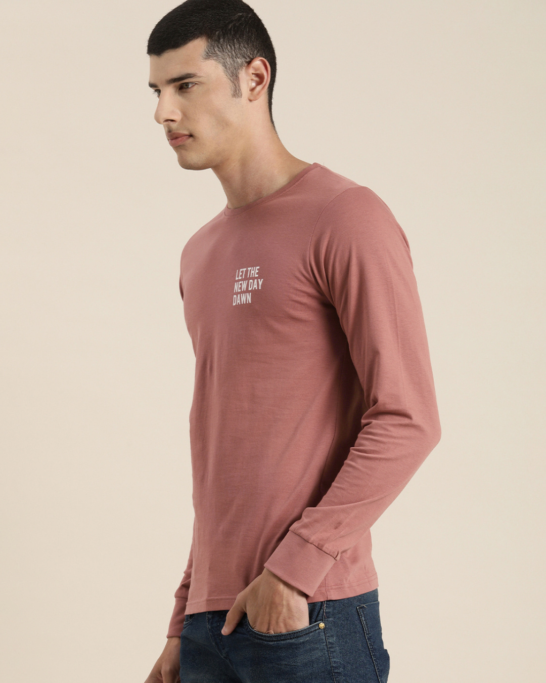 Shop Men's Pink Graphic Printed T-shirt-Back