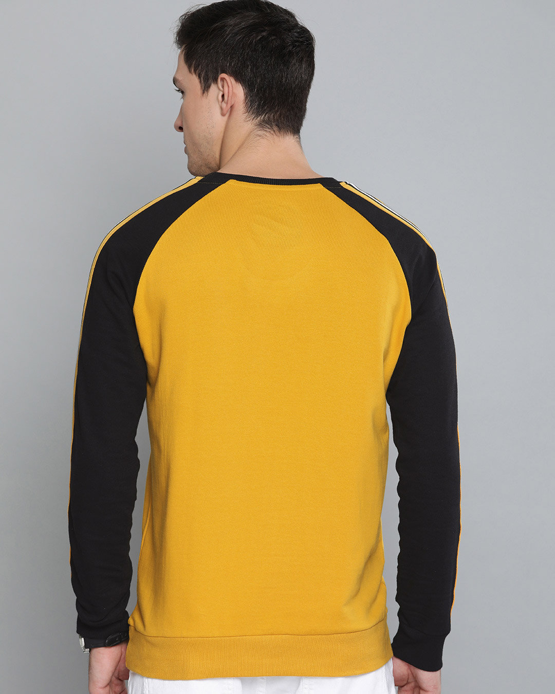 Shop Mustard Solid Sweatshirt-Back