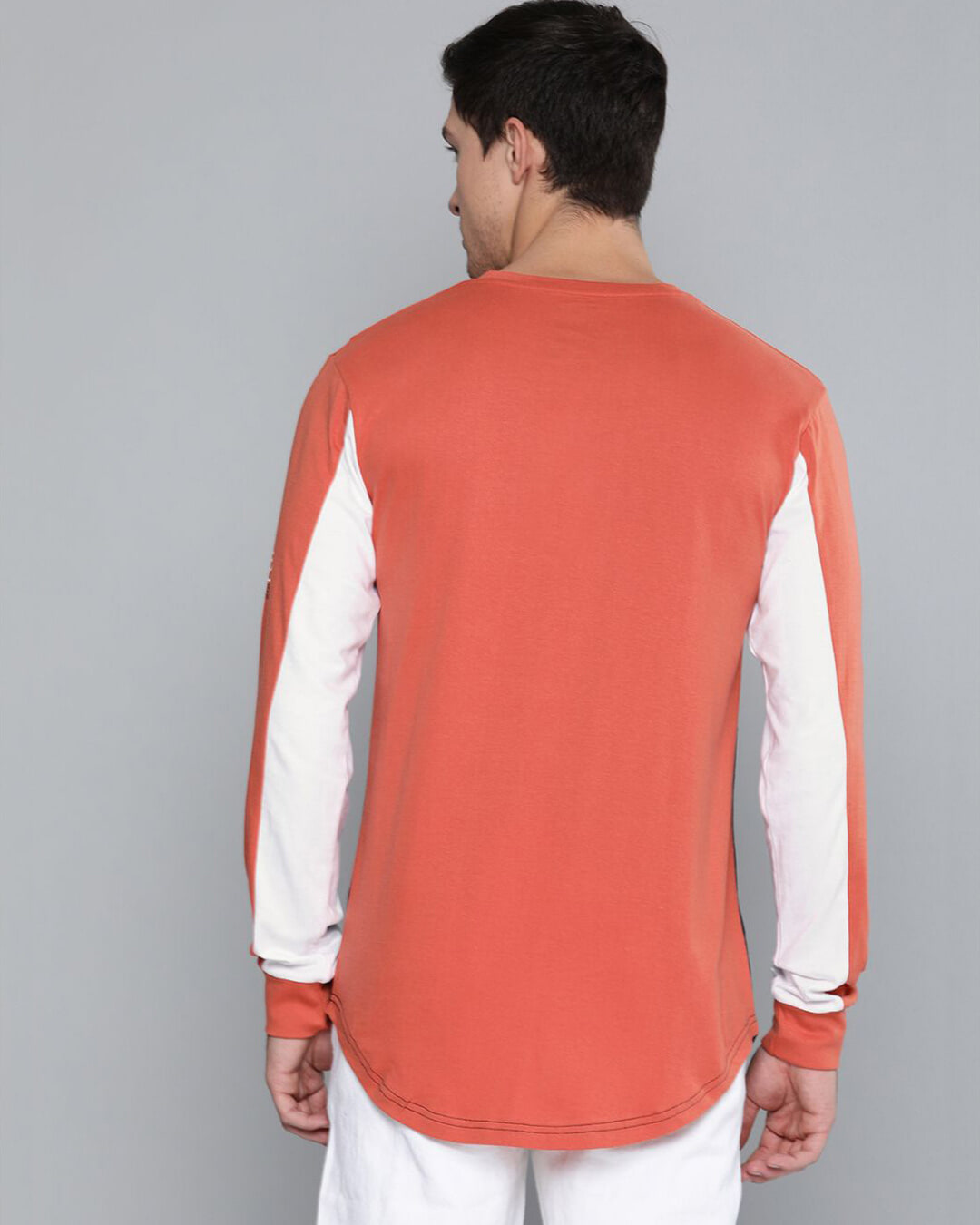 Shop Orange Graphic Print T Shirt-Back