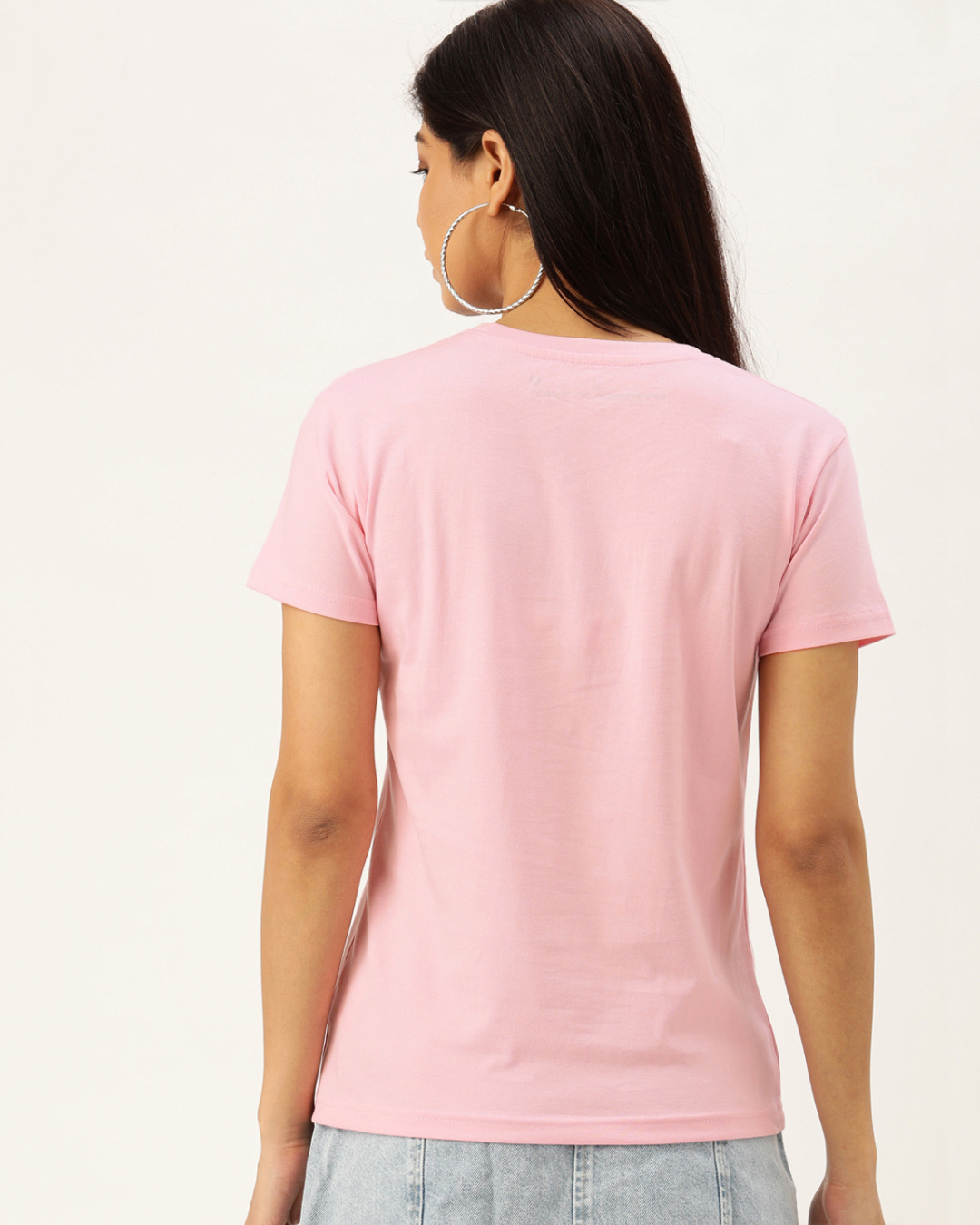 Shop Pink Typographic T Shirt-Back