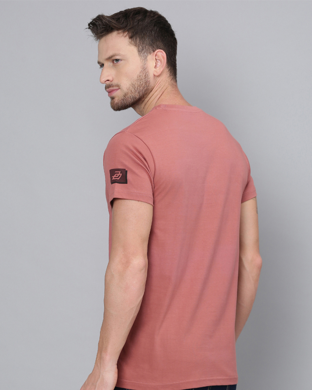 Shop Pink Typography T Shirt-Back