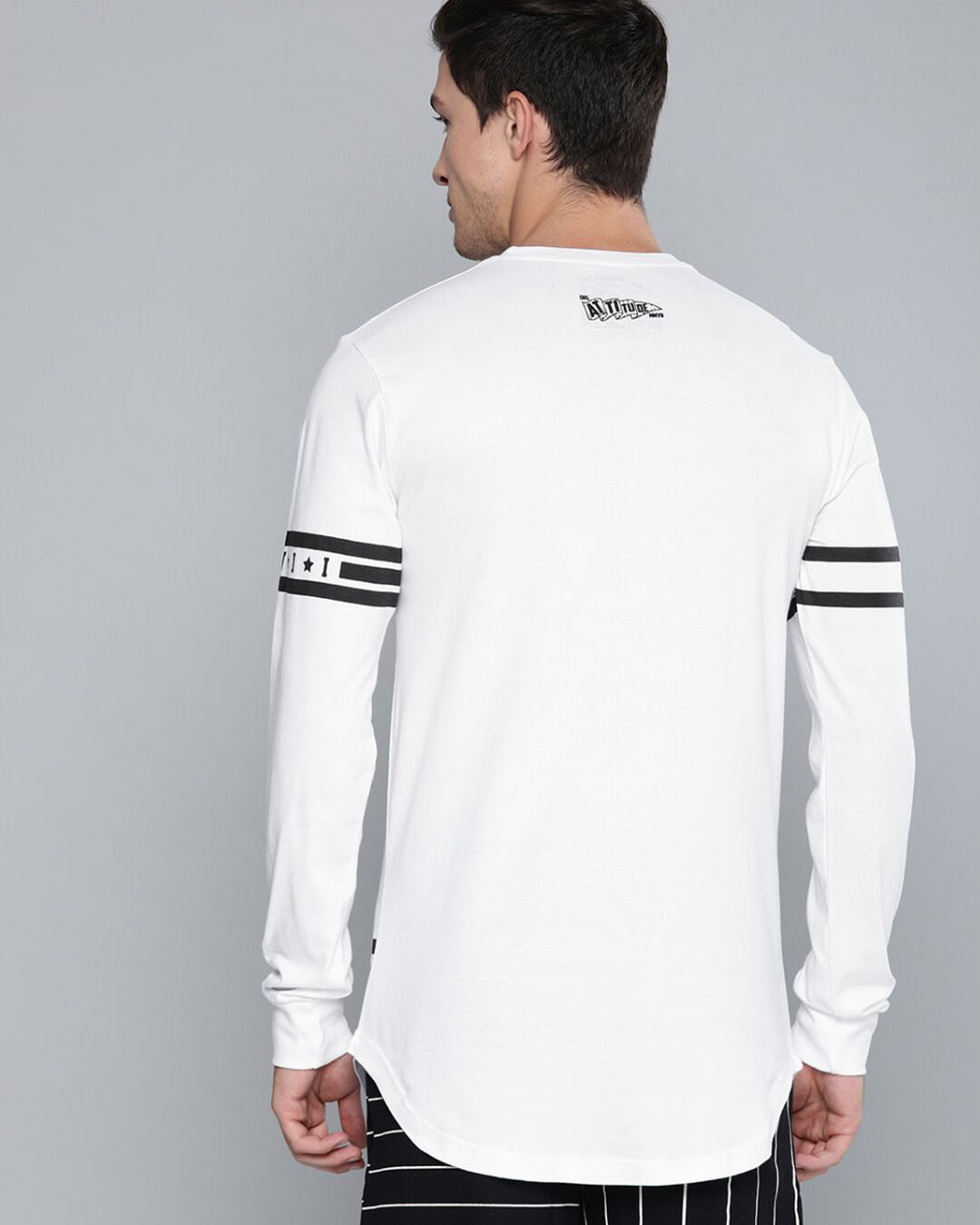 Shop White Graphic Print T Shirt-Back