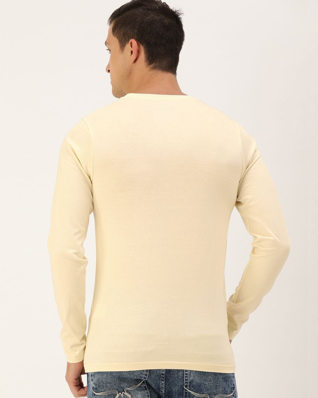 Shop Men's White Typography Slim Fit T-shirt-Back