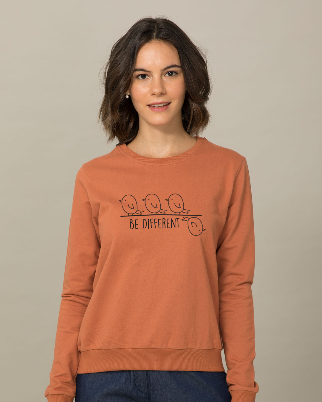 Shop Different Bird Fleece Light Sweatshirt-Back