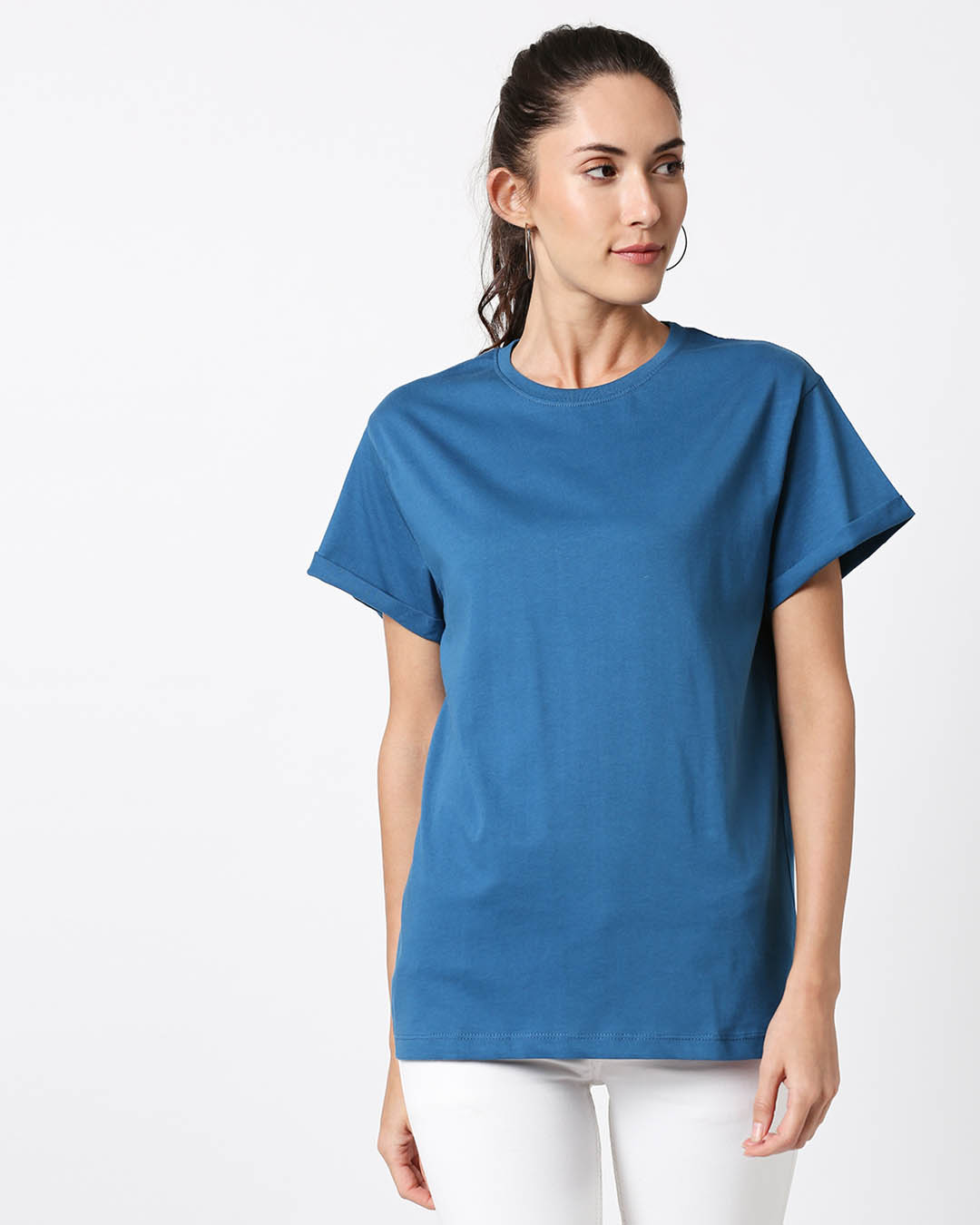 Shop Digi Teal Boyfriend T-Shirt-Back