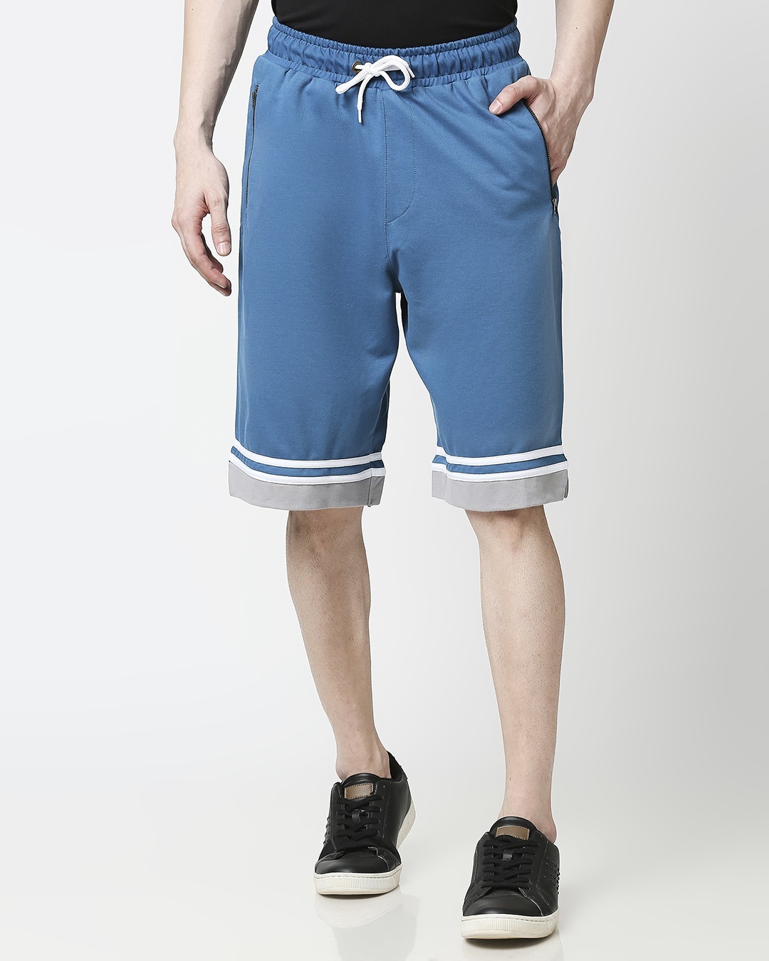 Buy Digital Teal Men's Varsity Shorts Online at Bewakoof