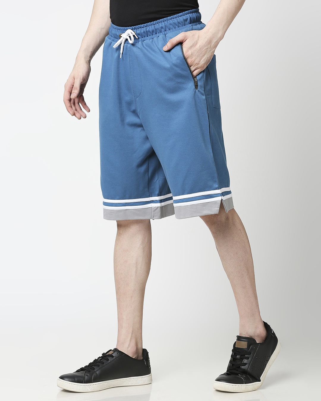Shop Digital Teal Men's Varsity Shorts-Back