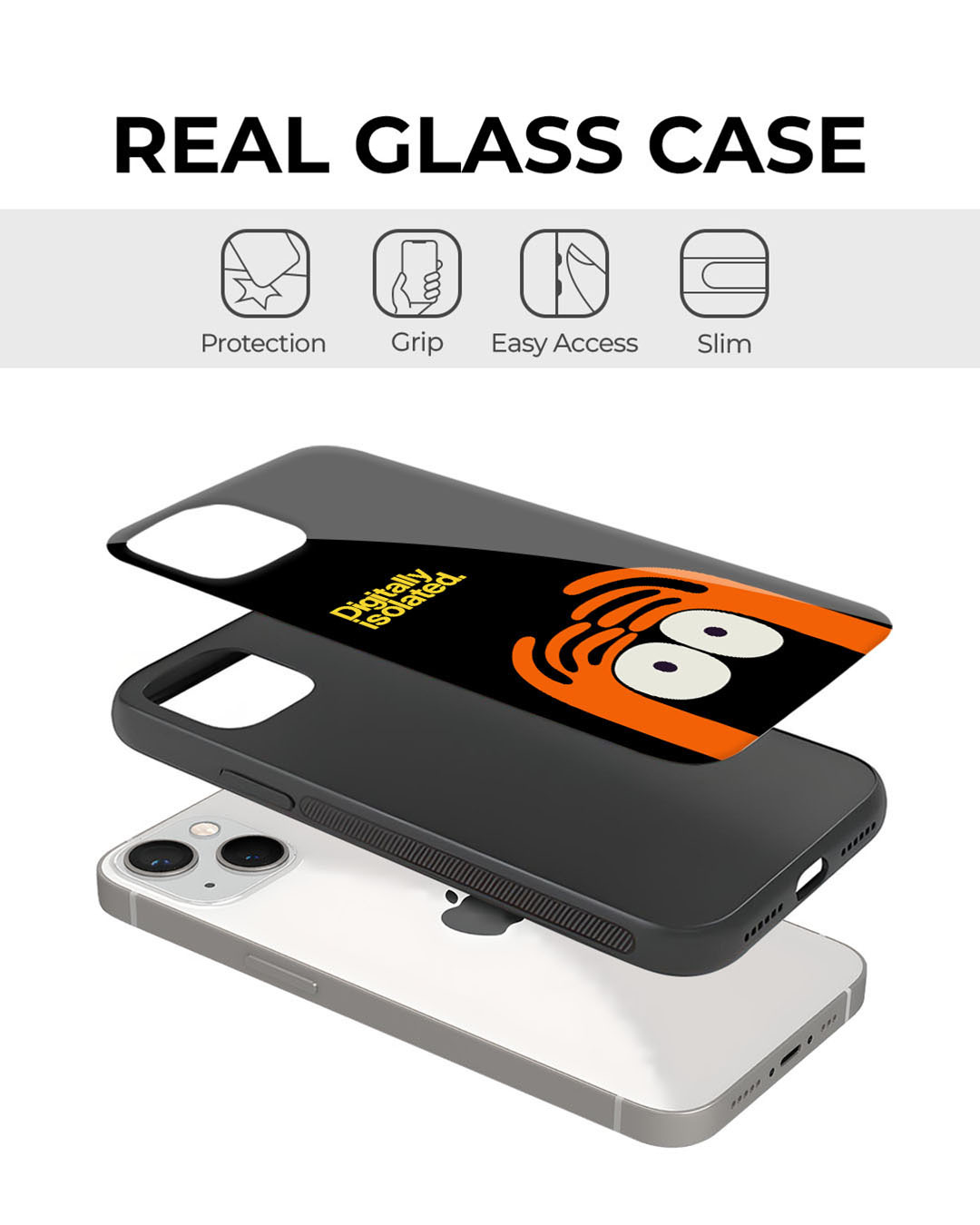 Shop Digitally Isolated Premium Glass Cover for Apple iPhone 12-Back