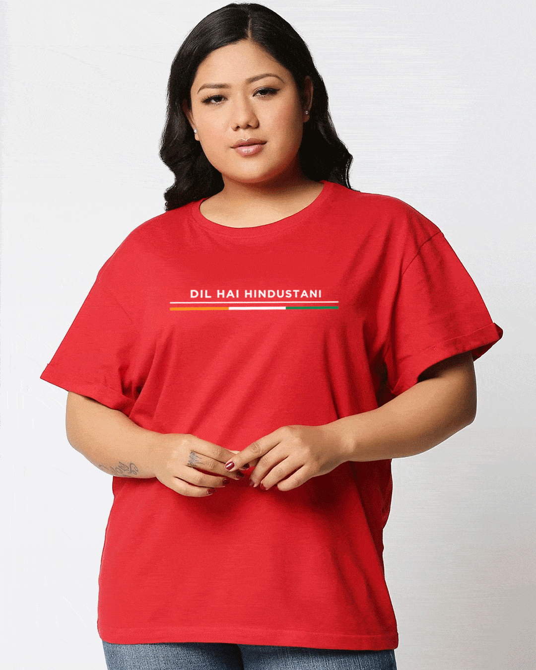 Buy dil hai hindustani women s boyfriend t shirt plus size for women