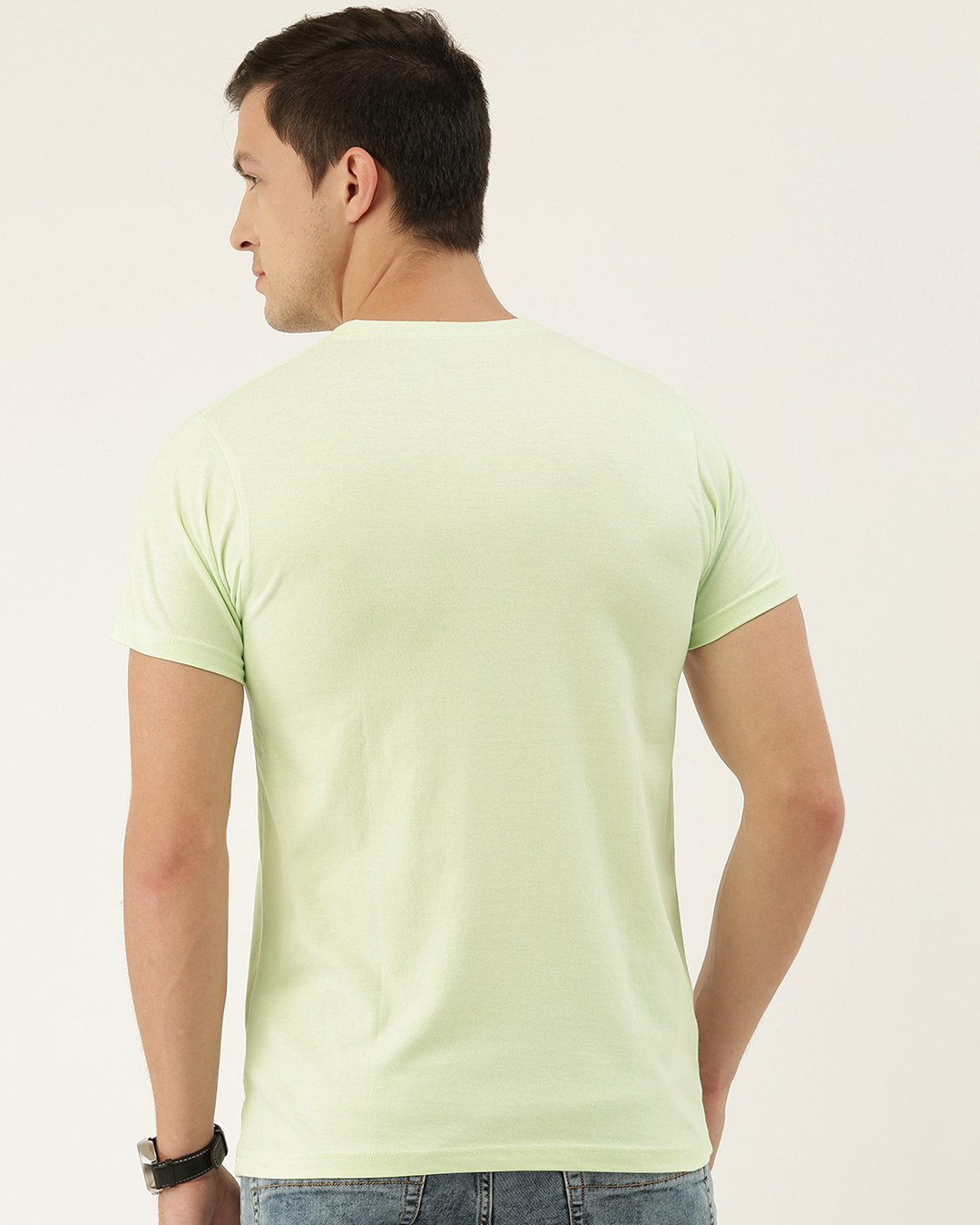 Shop Green Typographic T Shirt-Back