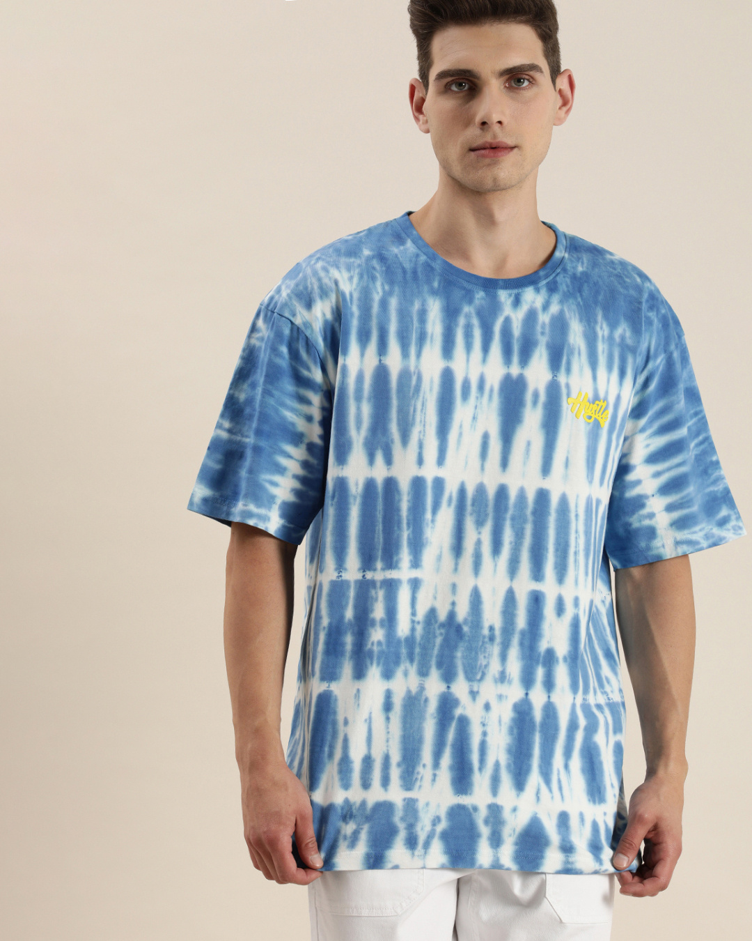 Buy Dillinger Mens Blue And White Tie And Dye Oversized T Shirt Online At