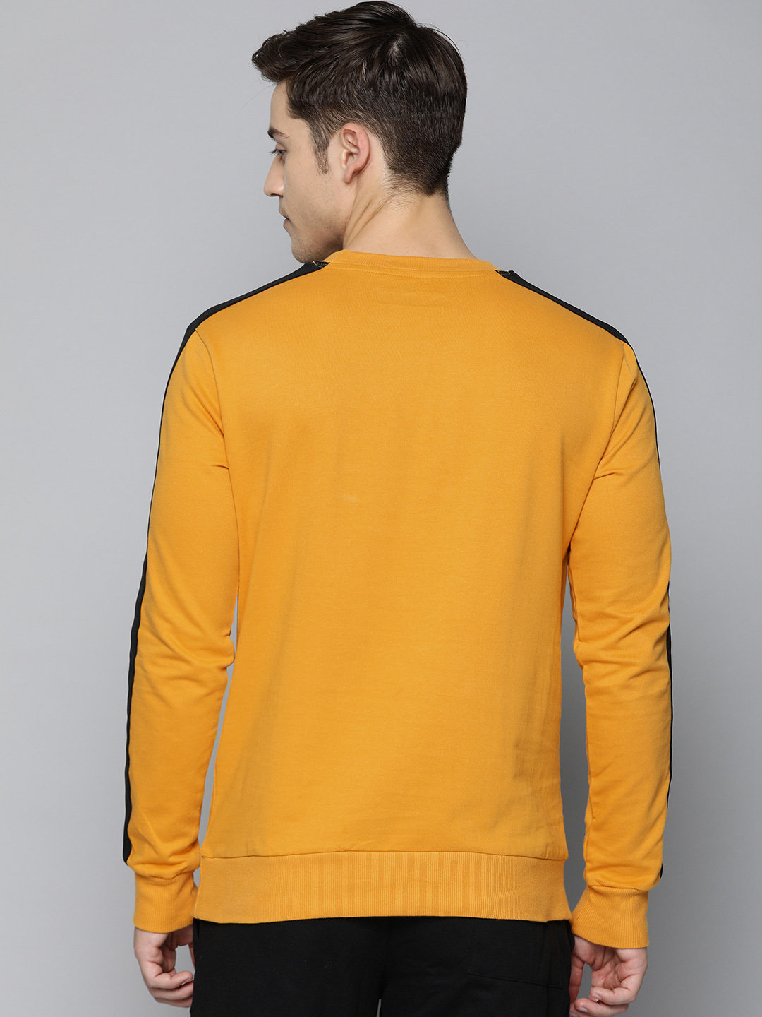 Shop Men's Yellow Typography Sweatshirt-Back