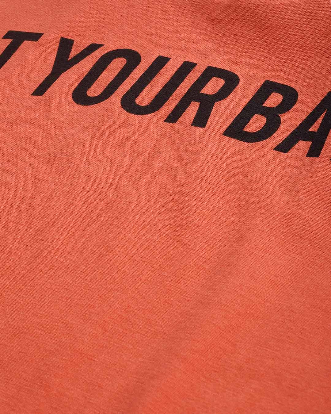 Shop Orange Typographic T-Shirt-Back