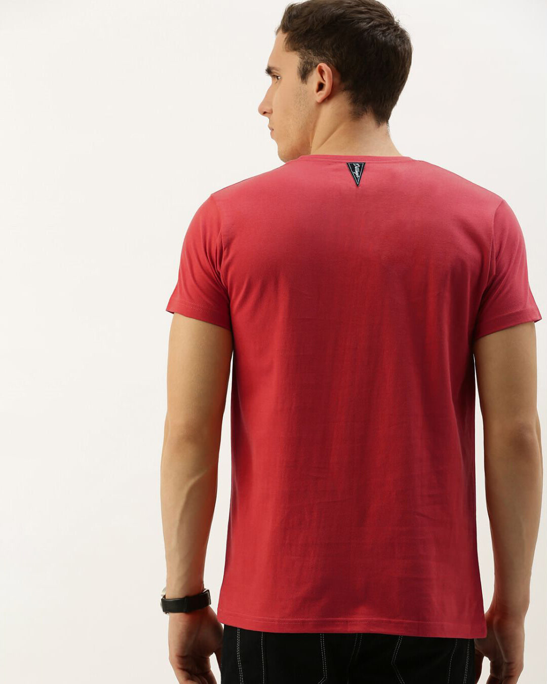 Shop Men's Red Solid T-shirt-Back