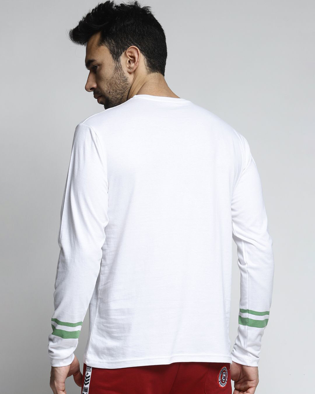 Shop Men's White Colourblocked T-shirt-Back