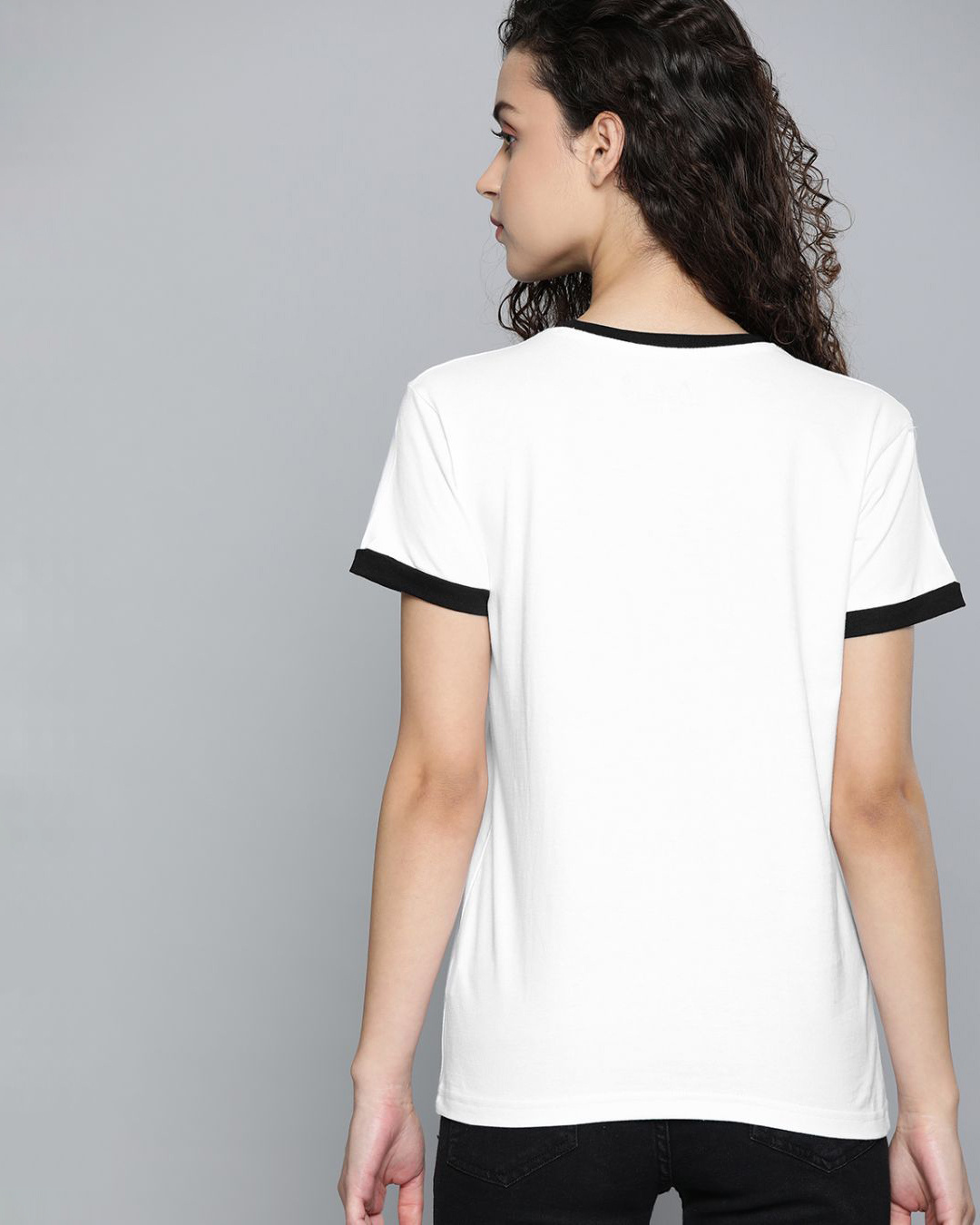 Shop White Typography T Shirt-Back
