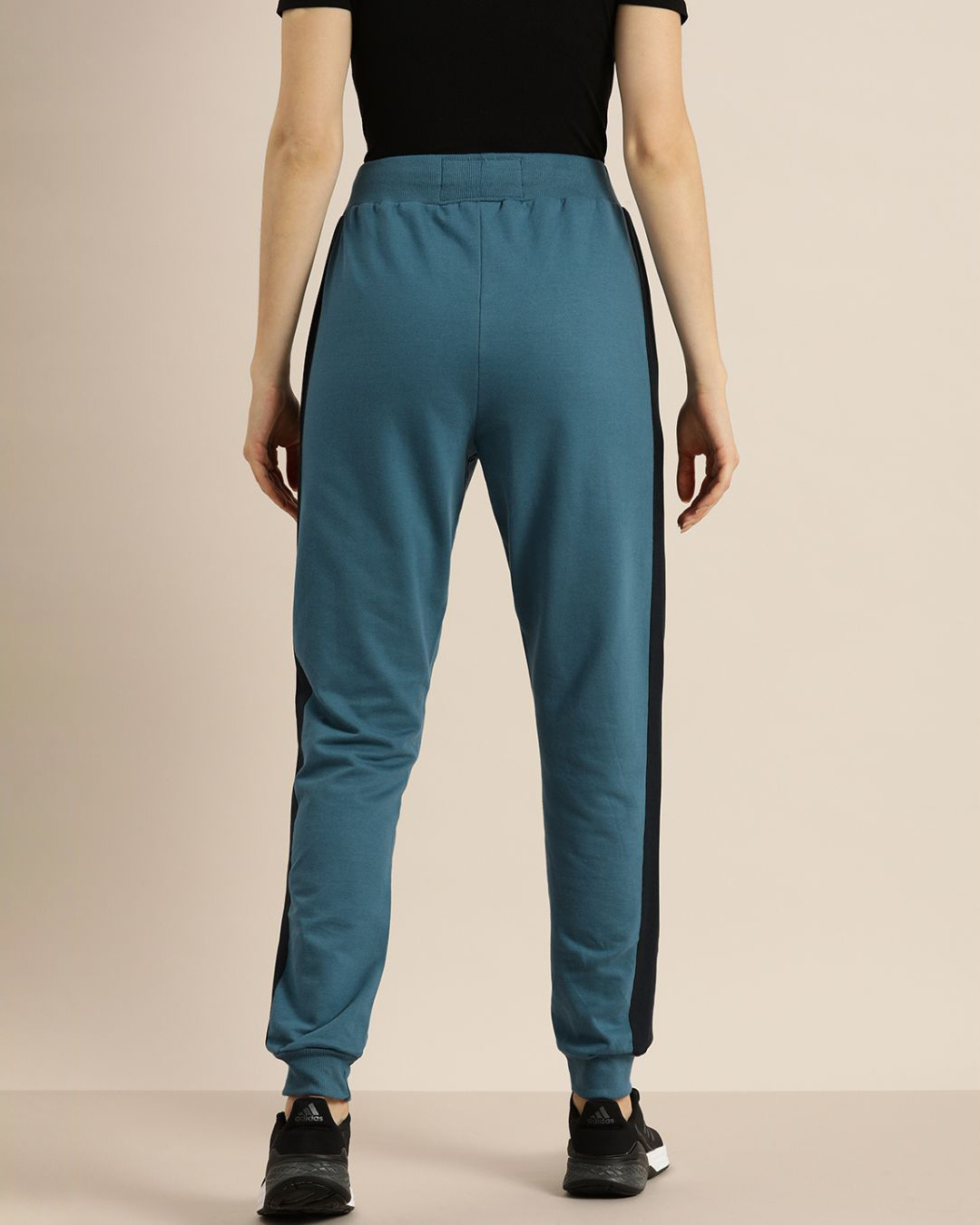 Shop Women's Blue Solid Joggers-Back