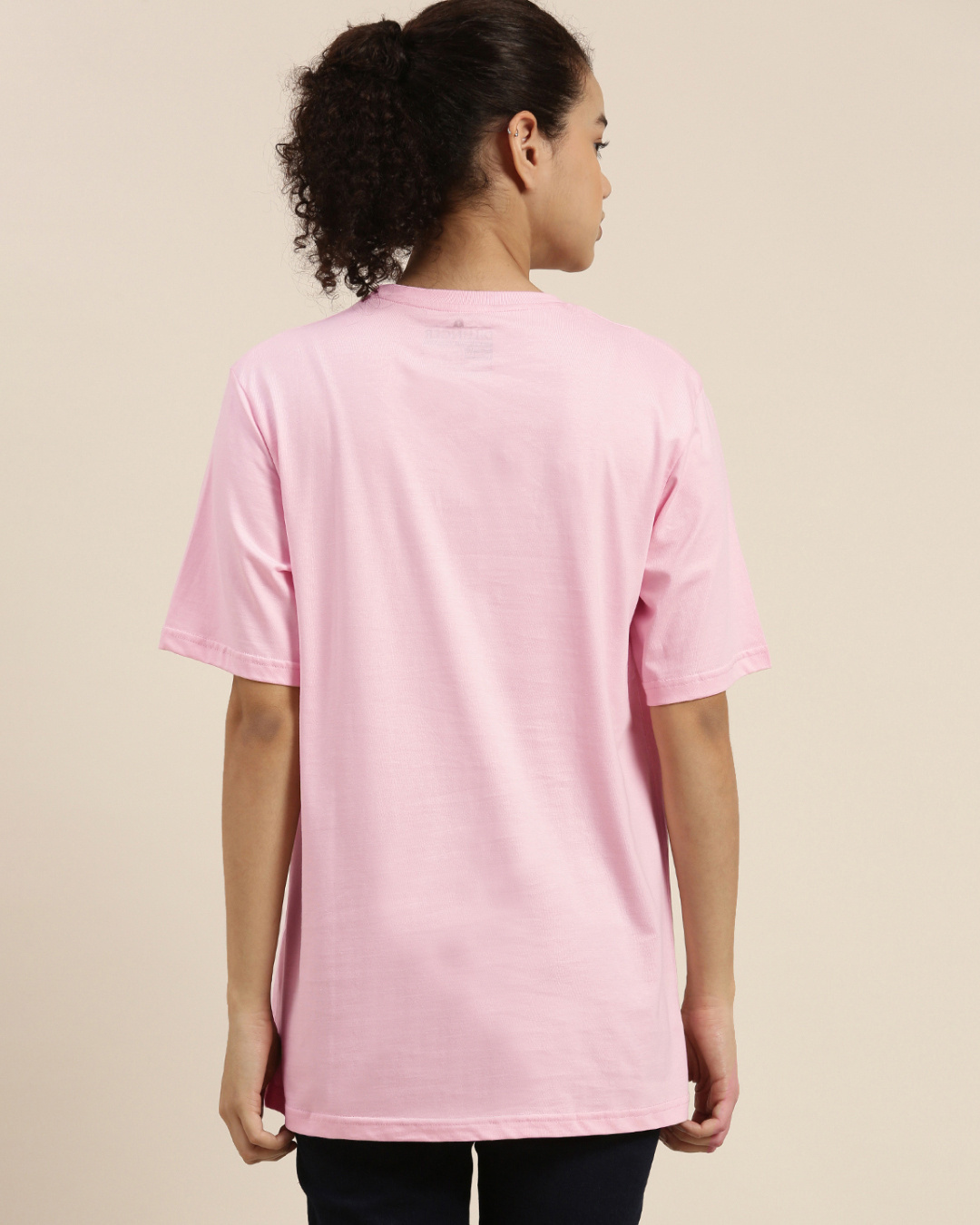 Shop Women's Pink Oversized Fit T Shirt-Back
