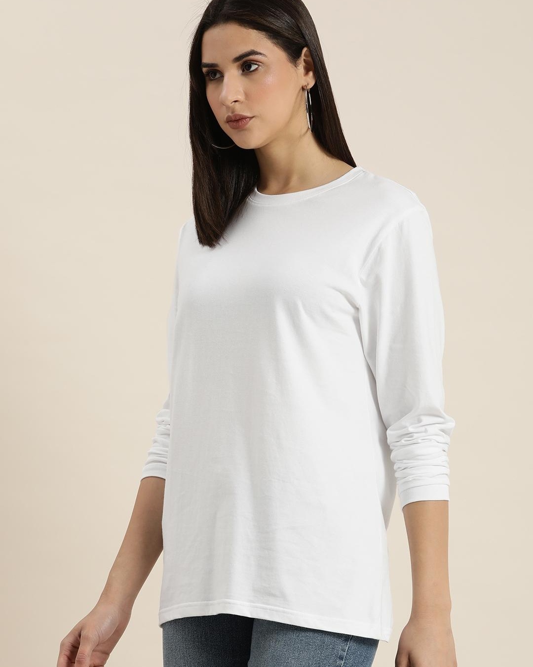 Shop Women's White Oversized T-shirt-Back