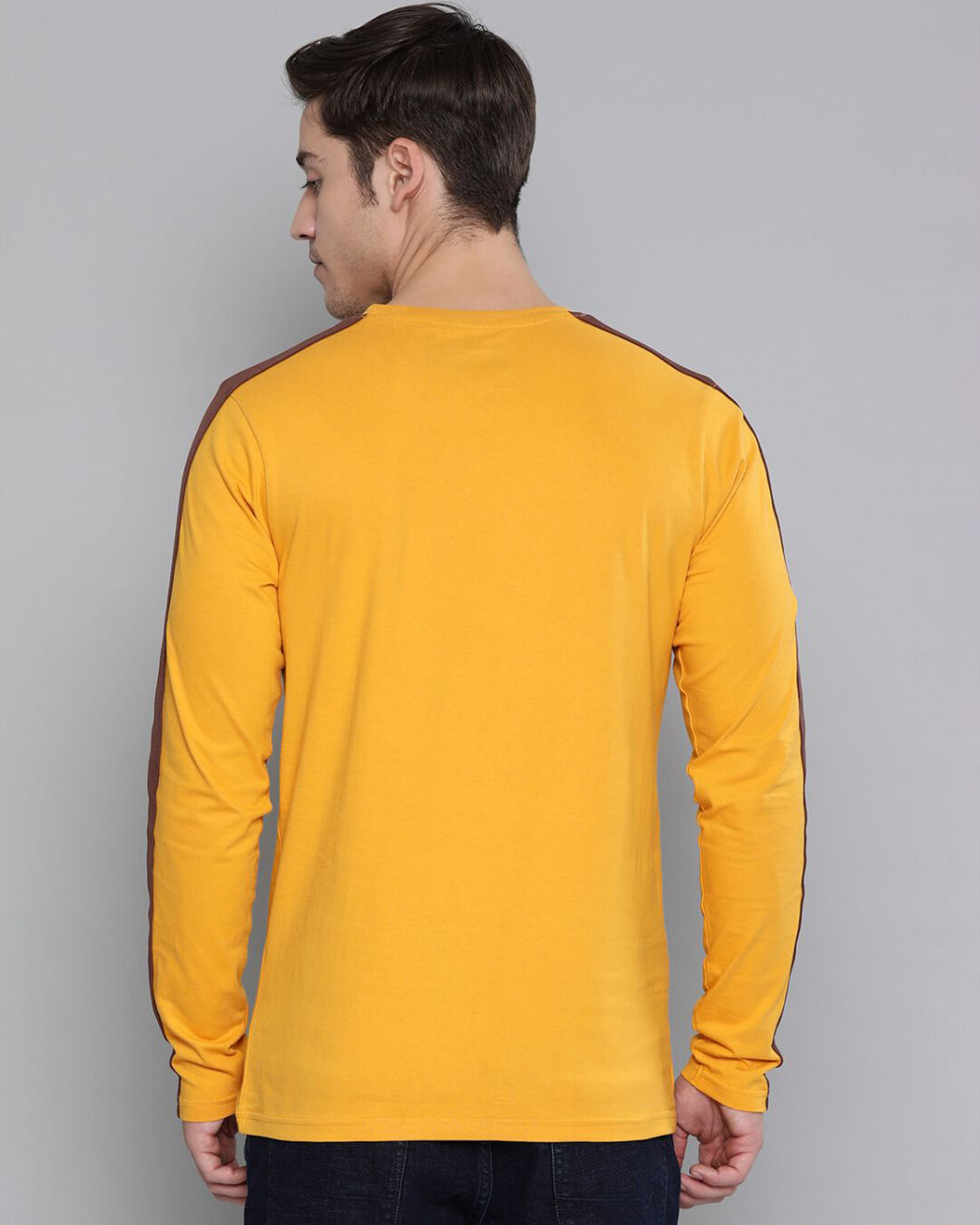 Shop Men's Yellow Slim Fit T-shirt-Back