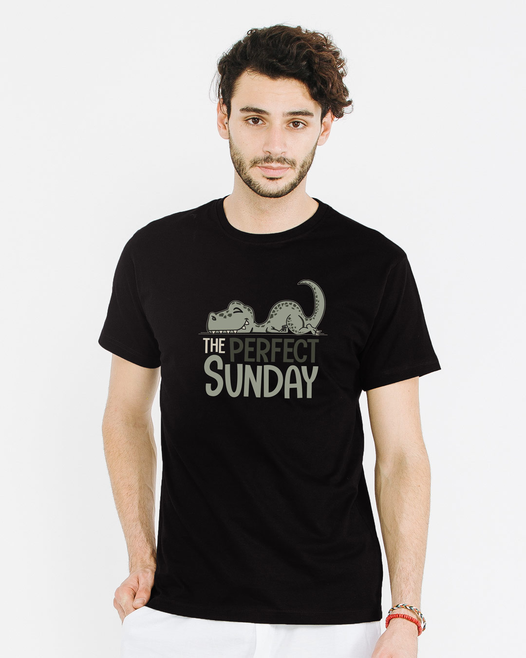 Shop Dino Sunday Half Sleeve T-Shirt-Back