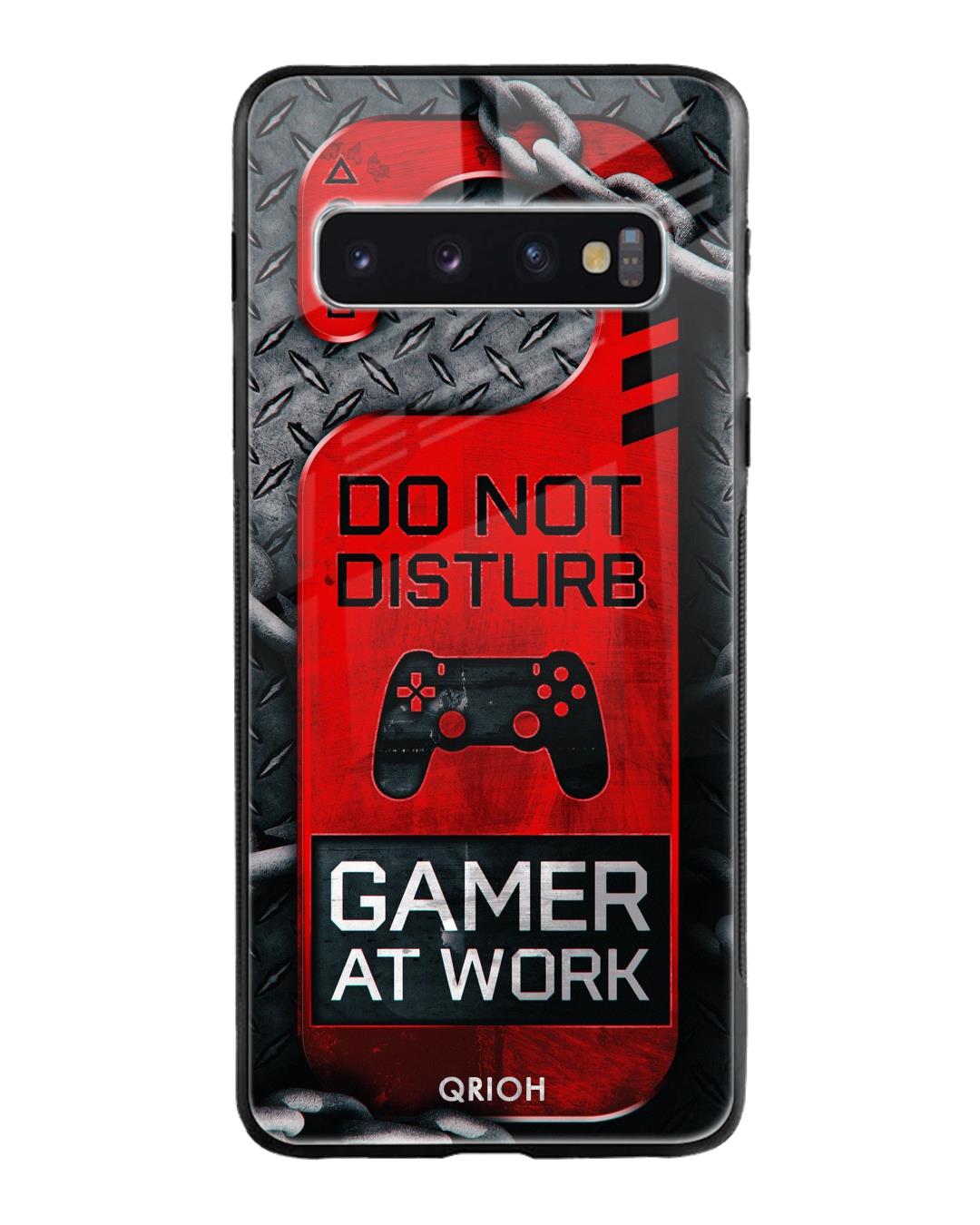 Buy Disturb Typography Premium Glass Cover For Samsung Galaxy S10(Impact Resistant, Matte Finish