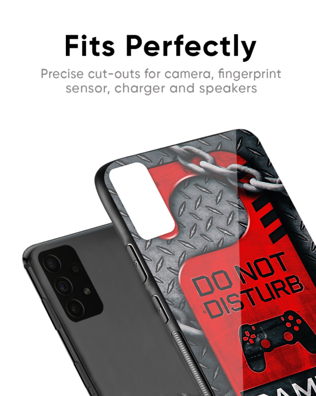 Shop Do Not Disturb Premium Glass Case for Poco X5 Pro 5G (Shock Proof, Scratch Resistant)-Back