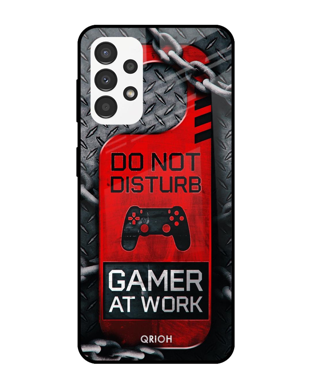Shop Do Not Disturb Typography Premium Glass Cover For  A13(Impact Resistant, Matte Finish)-Back