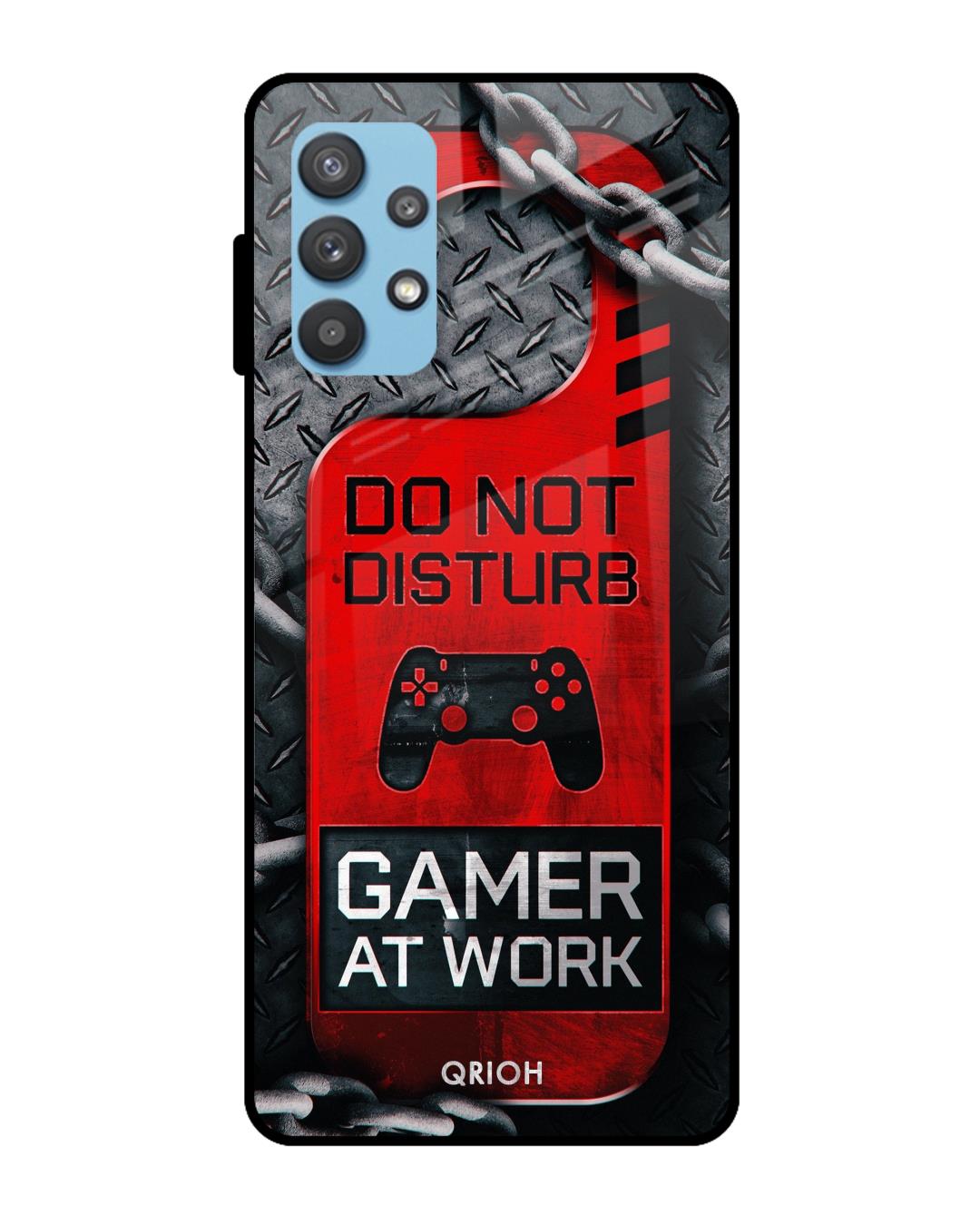 Shop Do Not Disturb Typography Premium Glass Cover For  A52(Impact Resistant, Matte Finish)-Back