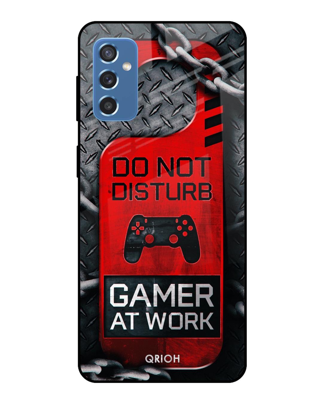 Shop Do Not Disturb Typography Premium Glass Cover For  M52 5G(Impact Resistant-Back
