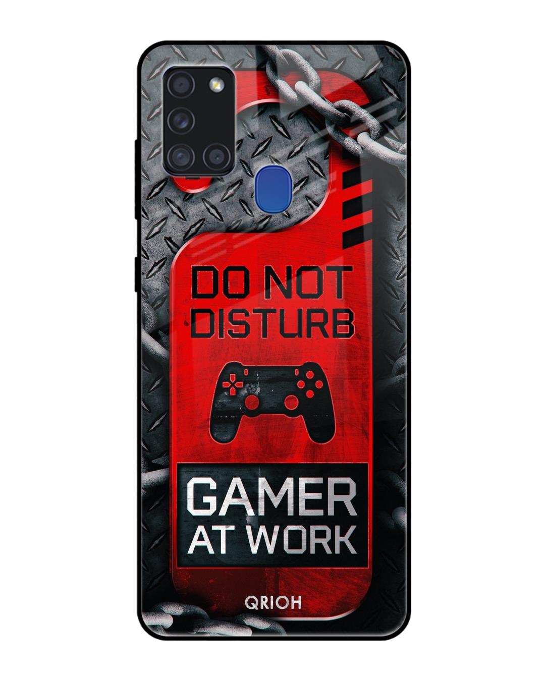 Shop Do Not Disturb Typography Premium Glass Cover For Samsung Galaxy A21s(Impact Resistant-Back