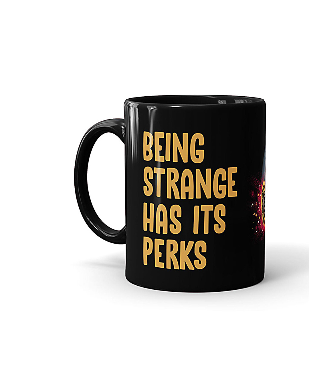 Shop Doctor Strange Kawaii Ceramic Mug,  (320ml, Black, Single Piece)-Back
