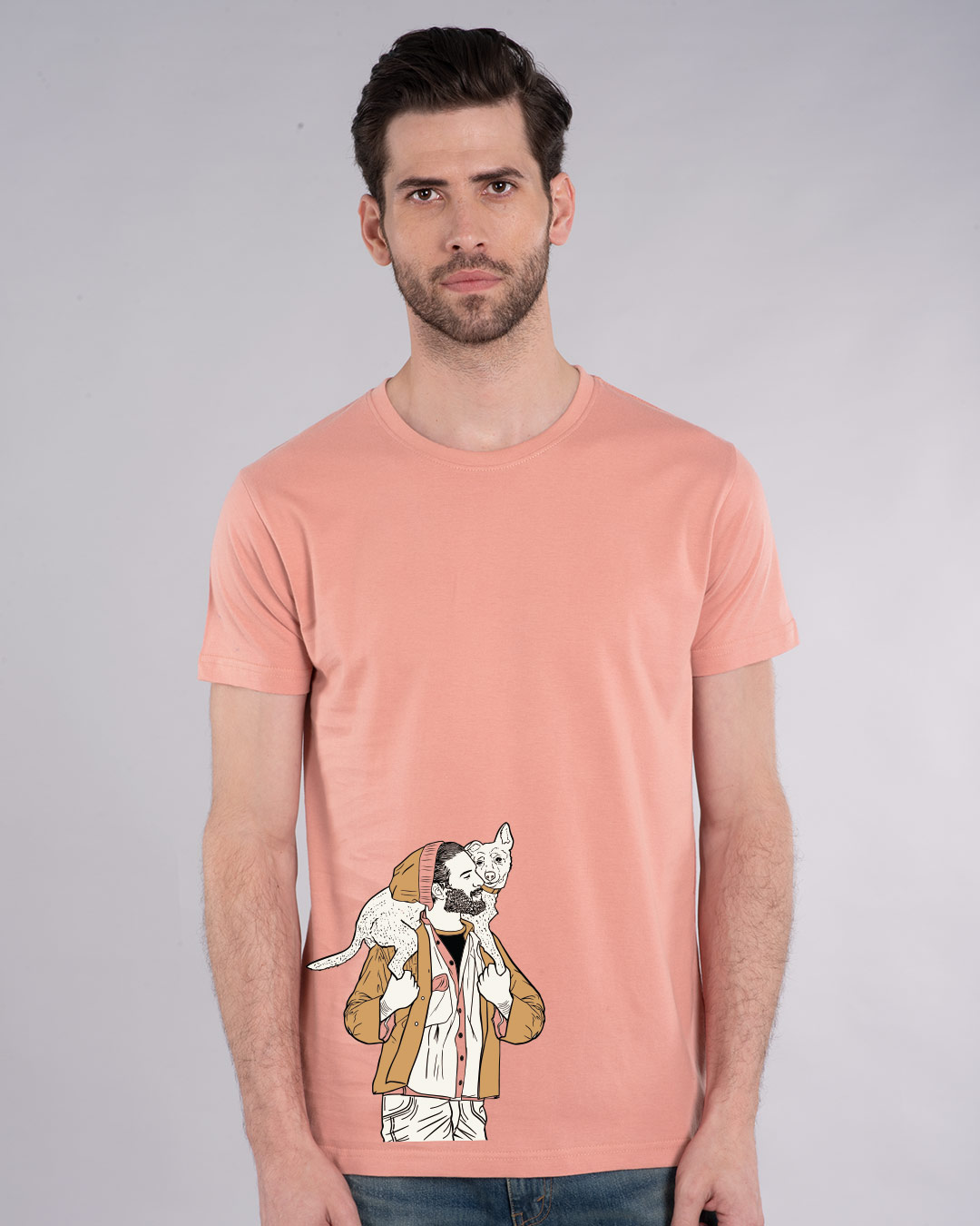 Shop Dog Lover Half Sleeve T-Shirt-Back