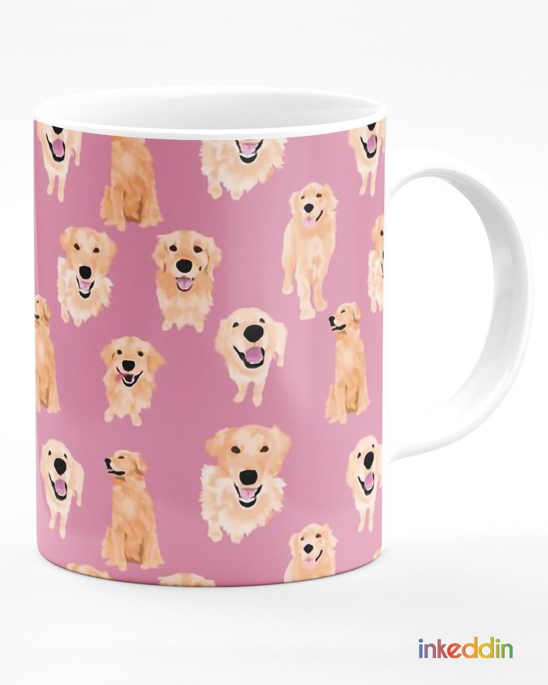 Shop Dogs Printed Ceramic Coffee Mug (330ml, Single piece)-Back