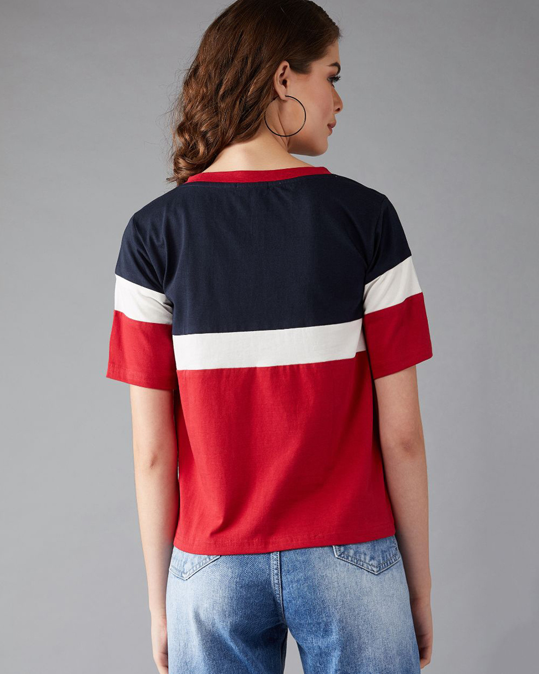 Shop For The Fun Year Color Block T Shirt-Back