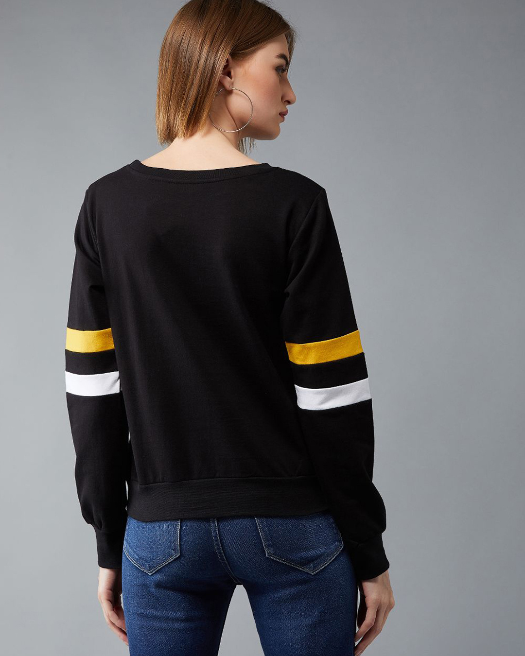 Shop Stripe Saga Panelled Sweatshirt-Back
