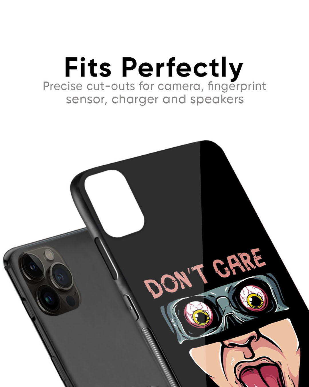 Shop Don't Care Premium Glass Case for Apple iPhone 12 Pro Max (Shock Proof, Scratch Resistant)-Back