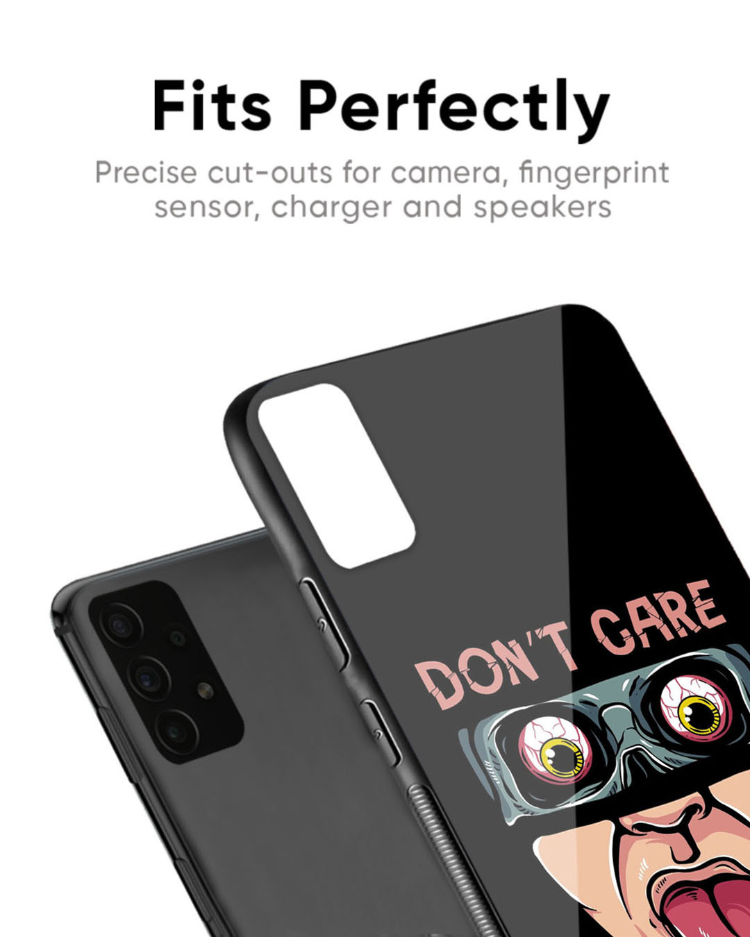 Shop Don't Care Premium Glass Case for OnePlus 6T (Shock Proof, Scratch Resistant)-Back
