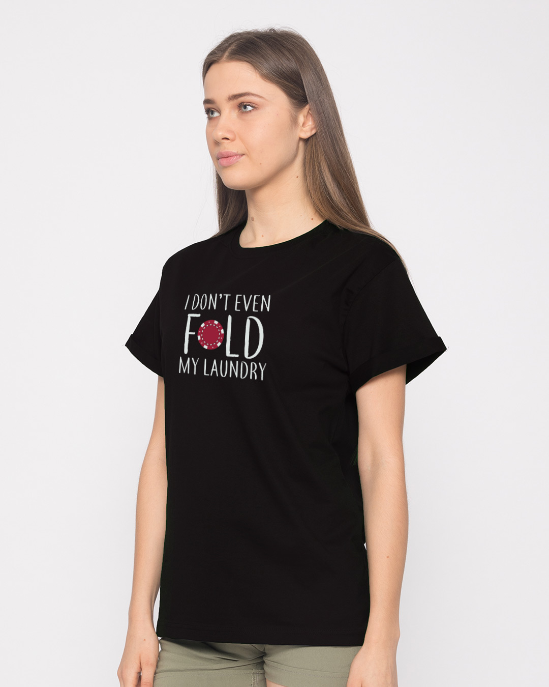 Shop Don't Even Fold Boyfriend T-Shirt-Back