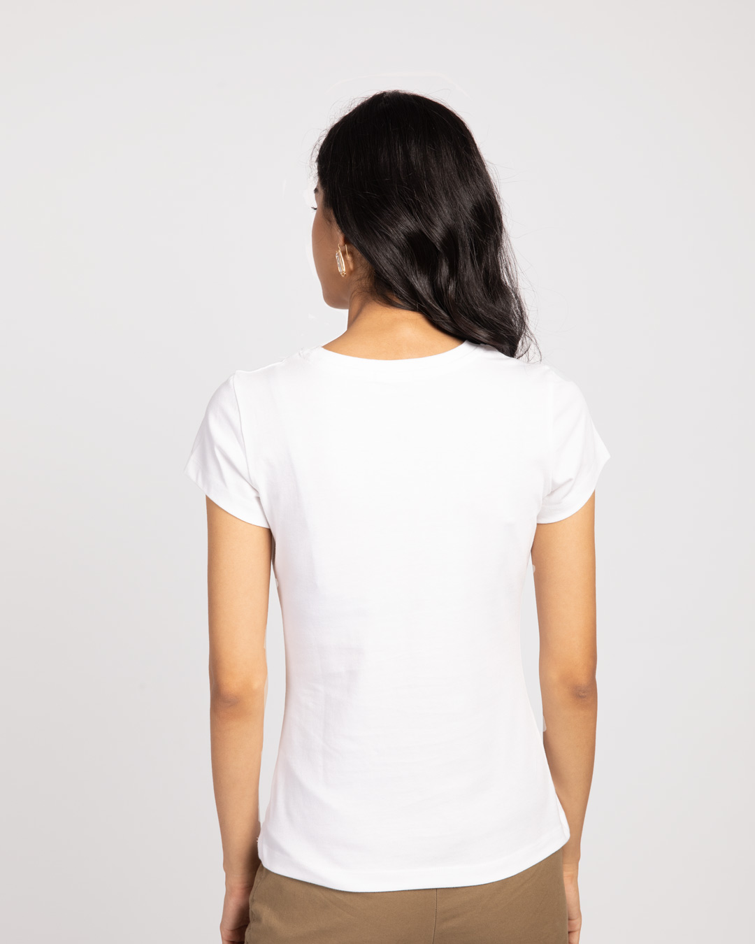Shop Don't Give A Sip Half Sleeve T-Shirt White-Back