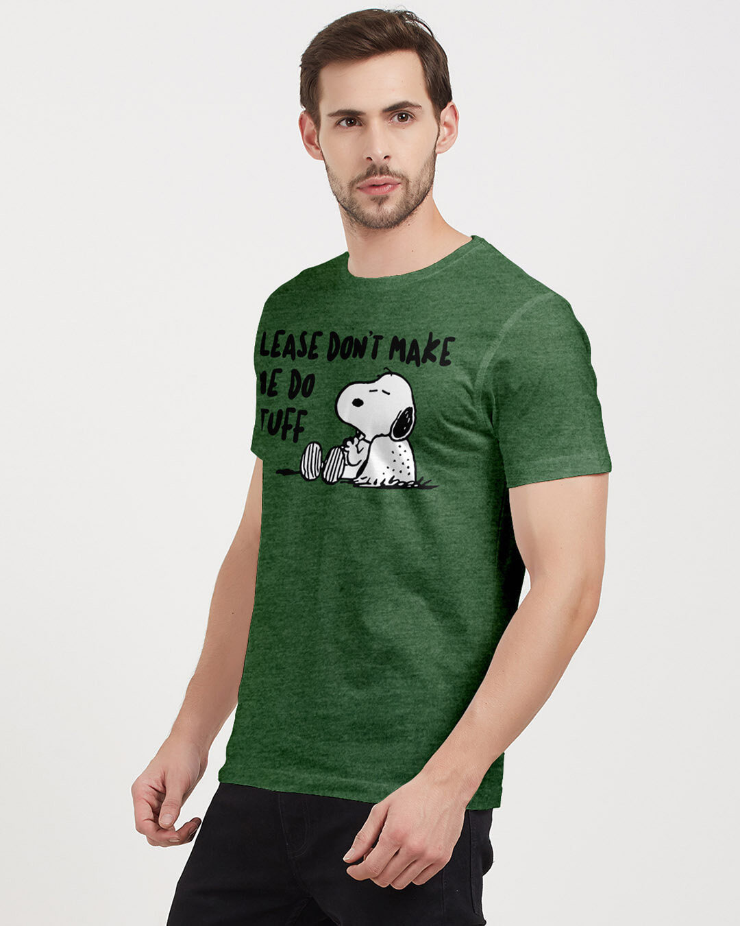 Shop Don't Make Me Do Stuff - Peanuts Official Half Sleeves Cotton T-shirt-Back