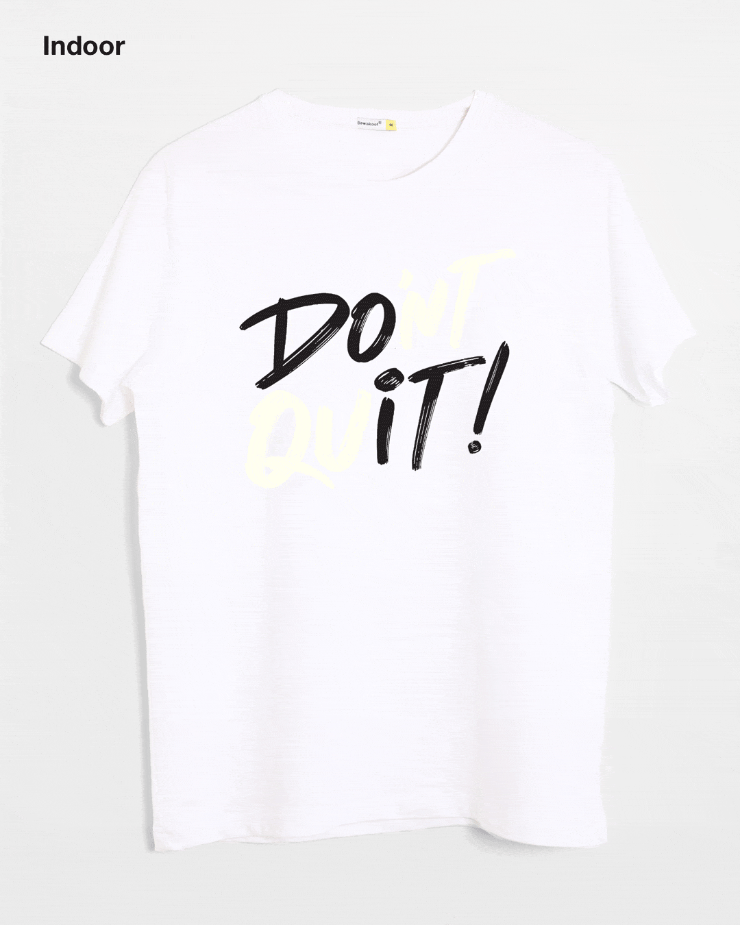 Buy Don't Quit Half Sleeve TShirt (Sun Active) for Men white Online at
